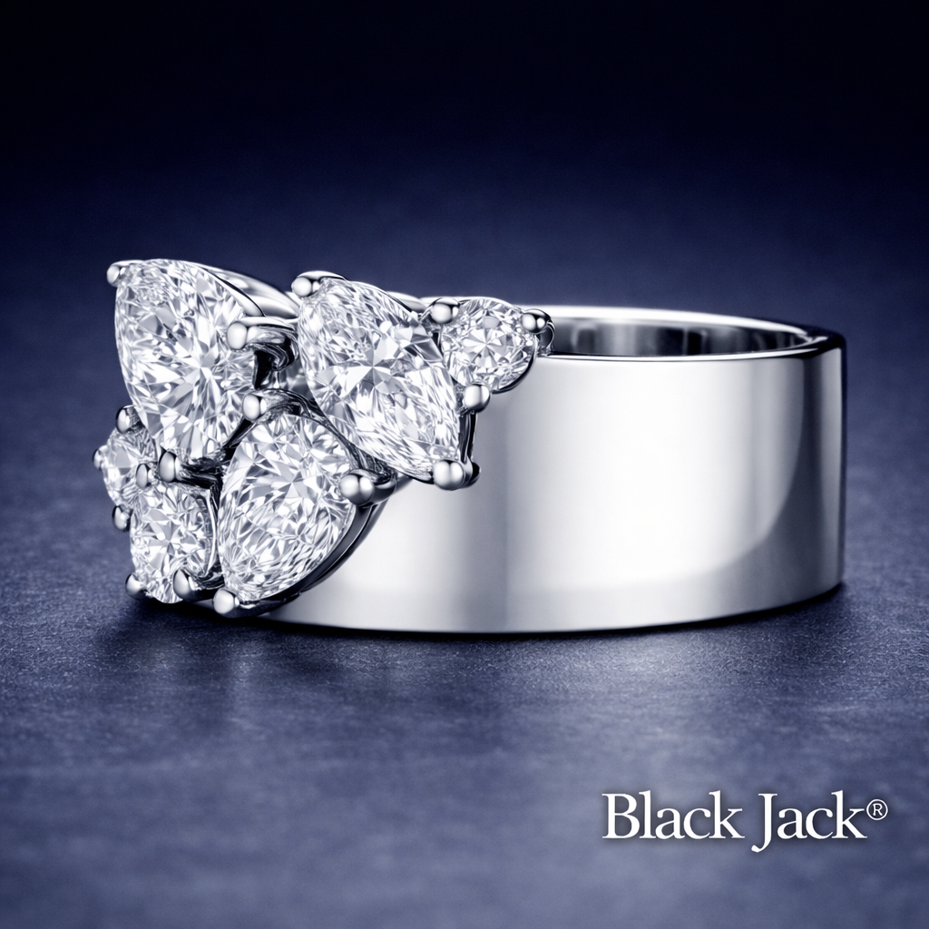 2.25 CT Multi-Stone Memory Diamond Ring from Pet or Human Ashes – 14K White Gold