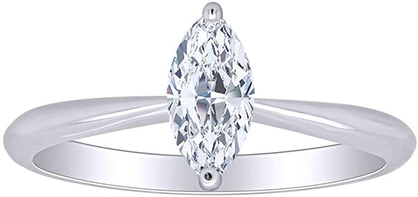 Solitaire 2.00 Ct. Marquise cut Moissanite Engagement Ring by Black Jack