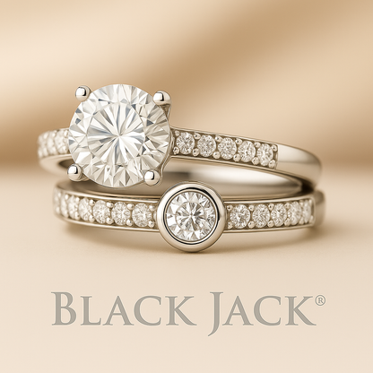 2.50 CT Lab Grown Diamond Wedding Ring Set – Hair to Diamond from Love | Women’s Engagement & Wedding Bands – White Gold