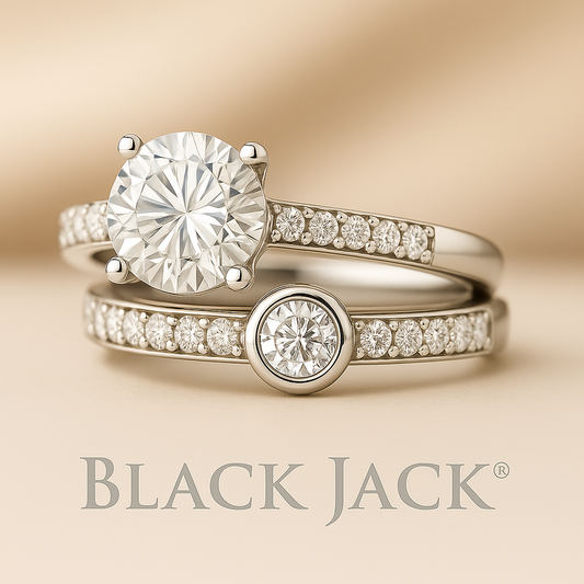 2.50 CT Lab Grown Diamond Wedding Ring Set – Hair to Diamond from Love | Women’s Engagement & Wedding Bands – White Gold