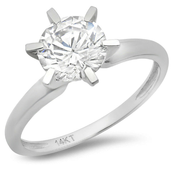 6 Prong 3.00 Ct. Round cut Moissanite Engagement Ring by Black Jack