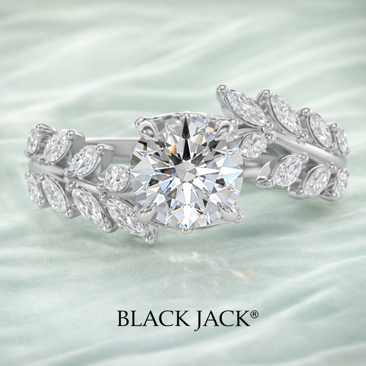 2.75 CT Lab Grown Diamond Marquise Vine Engagement Ring | IGI Certified | 14K White Gold