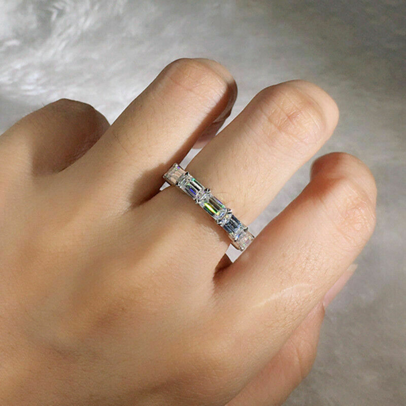 2.50 Ct. Emerald cut Moissanite Engagement Ring by Black Jack