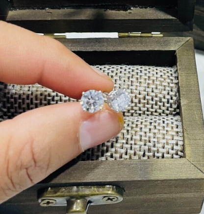 4.00 Ct. Lab Grown Diamond Studs Earrings in 14k White Gold E/F SI by Black Jack