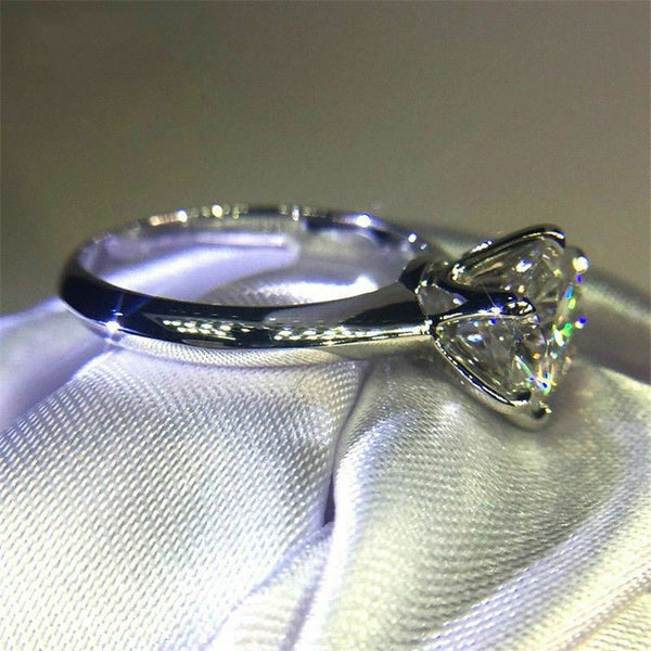 Solitaire 2.00 Ct. Round cut Moissanite Engagement Ring by Black Jack