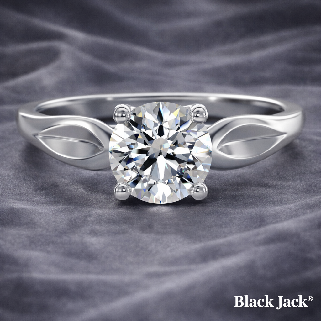 3.00 CT Round Cut Lab Grown Diamond Engagement Ring 14K White Gold IGI Certified