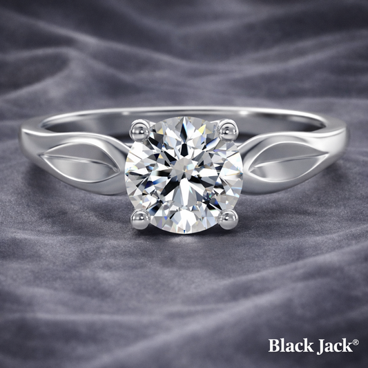 3.00 CT Round Cut Lab Grown Diamond Engagement Ring 14K White Gold IGI Certified