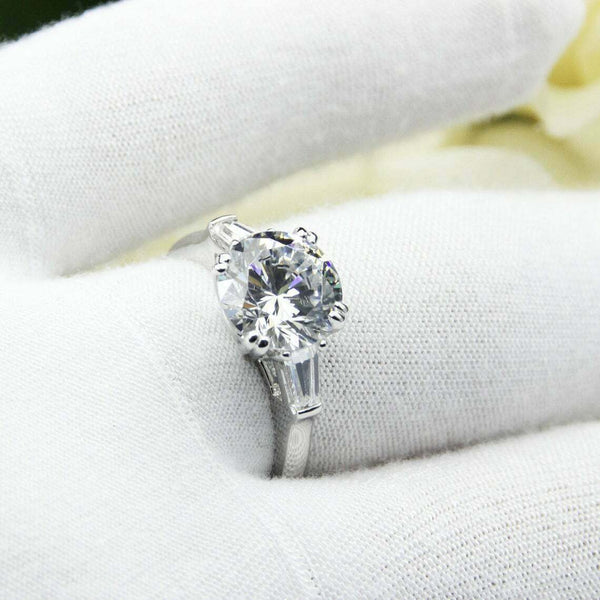 2.50 Ct. Round cut Moissanite Engagement Ring by Black Jack