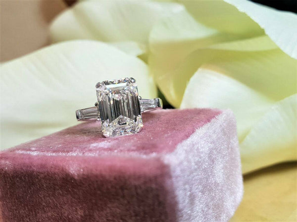 3.00 Ct. Emerald cut Engagement Ring Bands by Black Jack