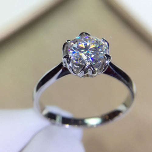 Floral Round cut 2.50 Ct. Moissanite Engagement Ring by Black Jack