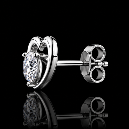 2.00 Ct Cremation Diamond Trillion Stud Earrings IGI Certified Jewelry 14K White Gold Memorial Earrings Black Jack