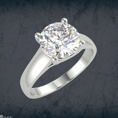 1.50 Ct Round Lab Grown Diamond Engagement Rings in 14K White Gold