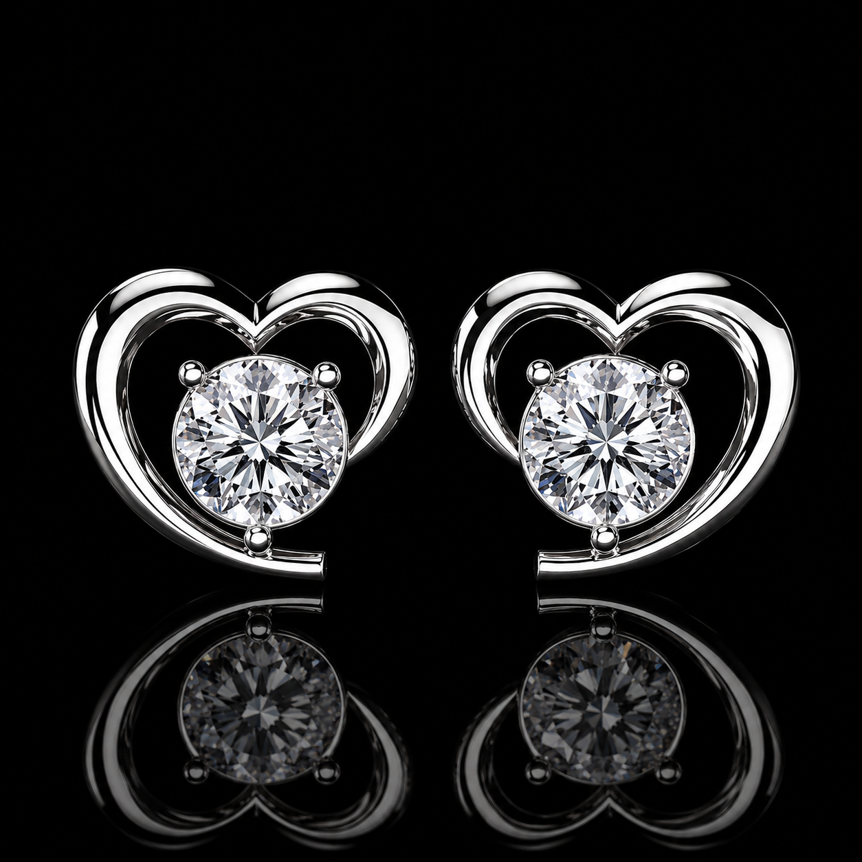 2.00 Ct Cremation Diamond Trillion Stud Earrings IGI Certified Jewelry 14K White Gold Memorial Earrings Black Jack