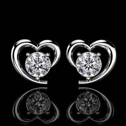 2.00 Ct Cremation Diamond Trillion Stud Earrings IGI Certified Jewelry 14K White Gold Memorial Earrings Black Jack