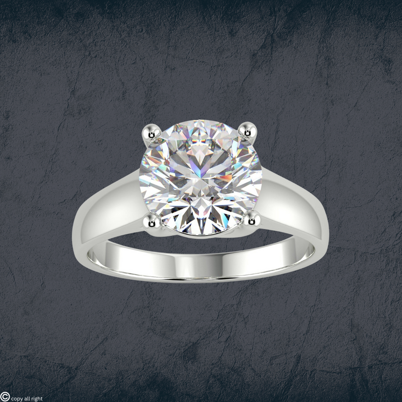 1.50 Ct Round Lab Grown Diamond Engagement Rings in 14K White Gold