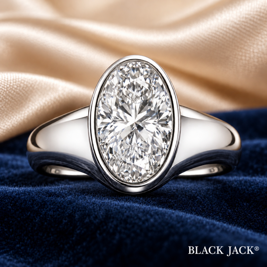 1.50 Ct Oval Cut Solitaire Memory Diamond Ring – Lab-Grown Diamond from Personal Carbon in 14K White Gold