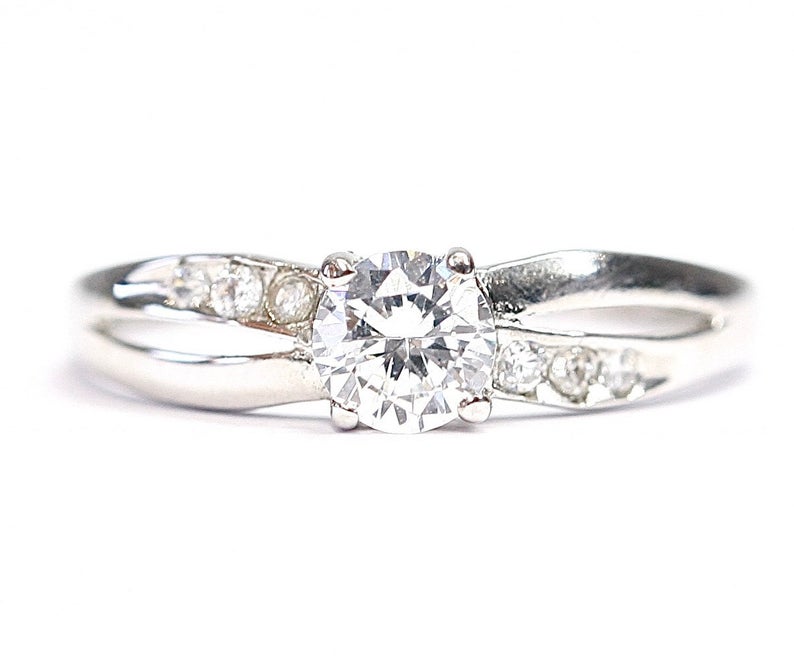 2.00 Ct. Round Shape Moissanite Engagement Ring by Black Jack