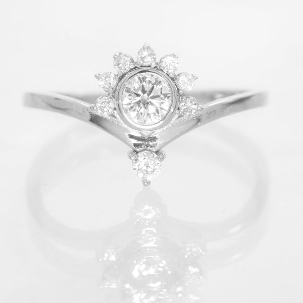 Vintage 2.00 Ct. Round Shape Moissanite Engagement Ring by Black Jack