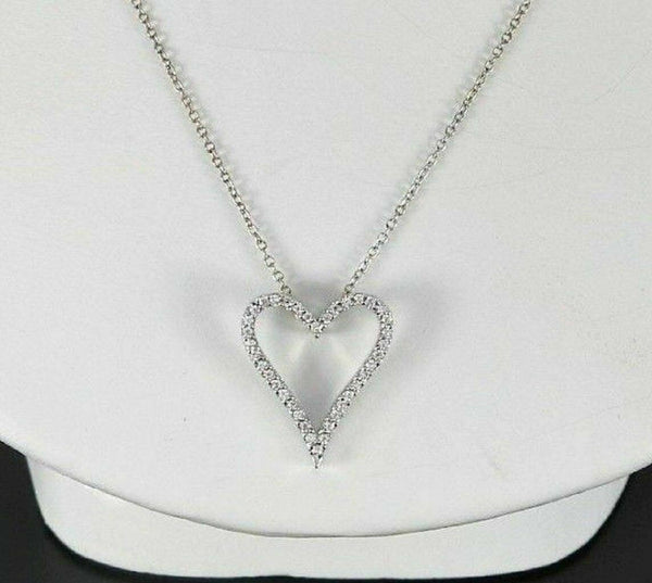 2.00 Ct. White Round Cut Moissanite Heart Shape Pendent by Black Jack