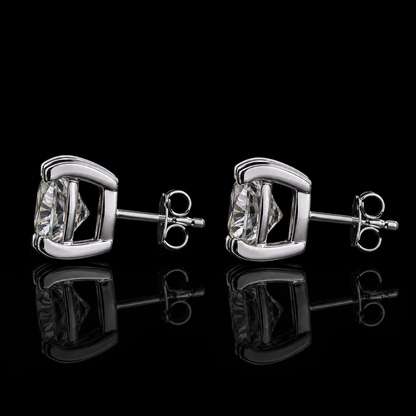 2.00 Ct Cremation Diamond Solitaire Stud Earrings IGI Certified  Jewelry 14K White Gold Memorial Earrings Black Jack