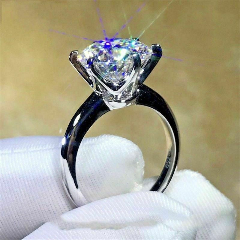 Solitaire 2.00 Ct. Round cut Moissanite Engagement Ring by Black Jack