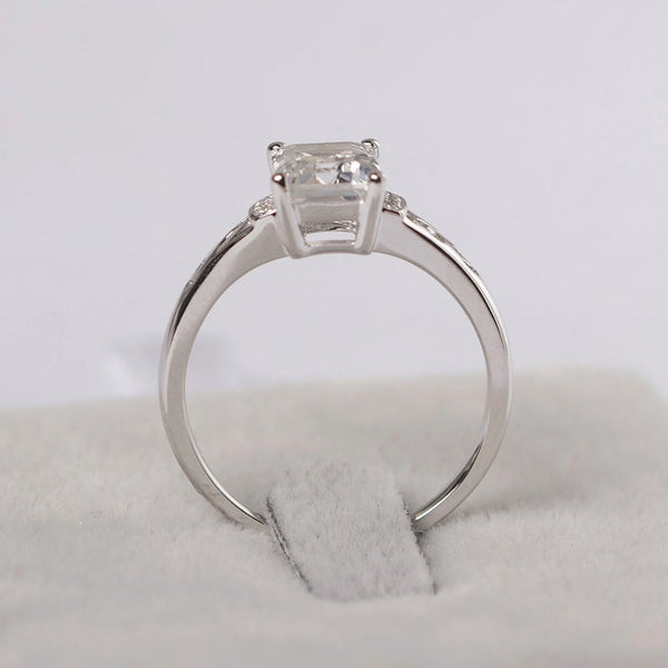 2.00 Emerald Shape Moissanite Engagement Ring by Black Jack