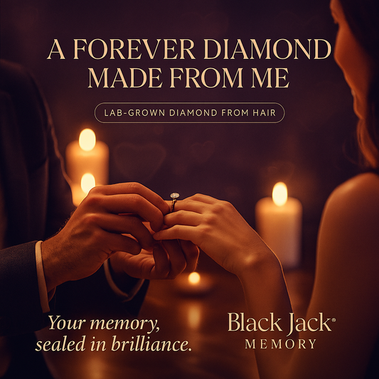 A Forever Diamond Made from Me – Lab-Grown Hair Diamond for Proposal or Anniversary | Unique Love Gift | Black Jack® Memory