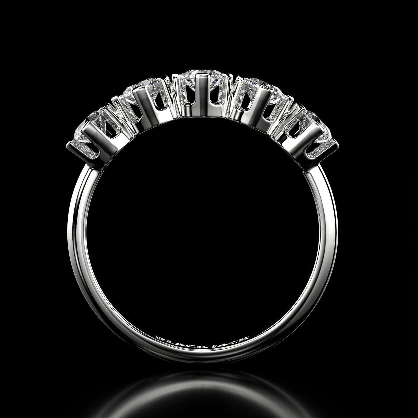 0.80 Carat Lab-Grown Diamond Wedding Band Round Cut in 14K White Gold