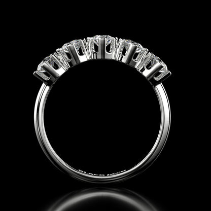 0.80 Carat Lab-Grown Diamond Wedding Band Round Cut in 14K White Gold