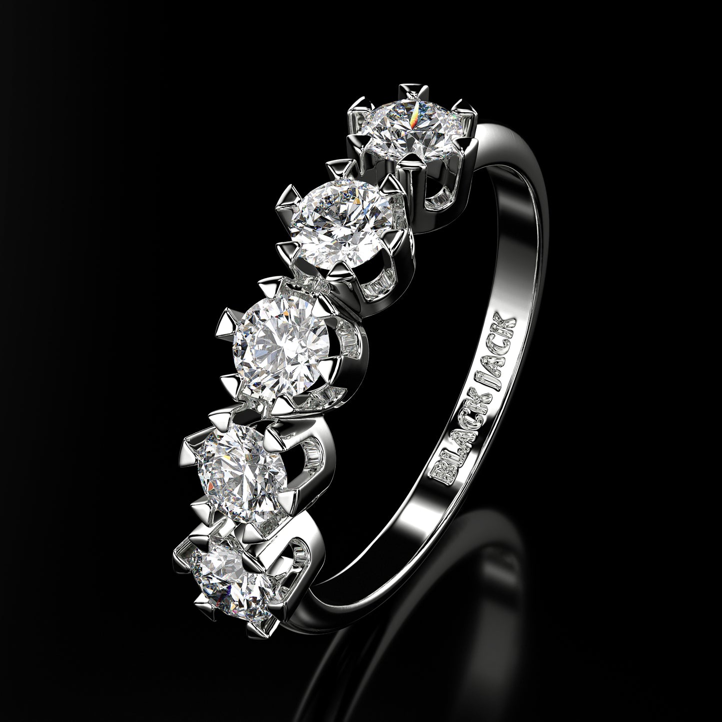 0.80 Carat Lab-Grown Diamond Wedding Band Round Cut in 14K White Gold