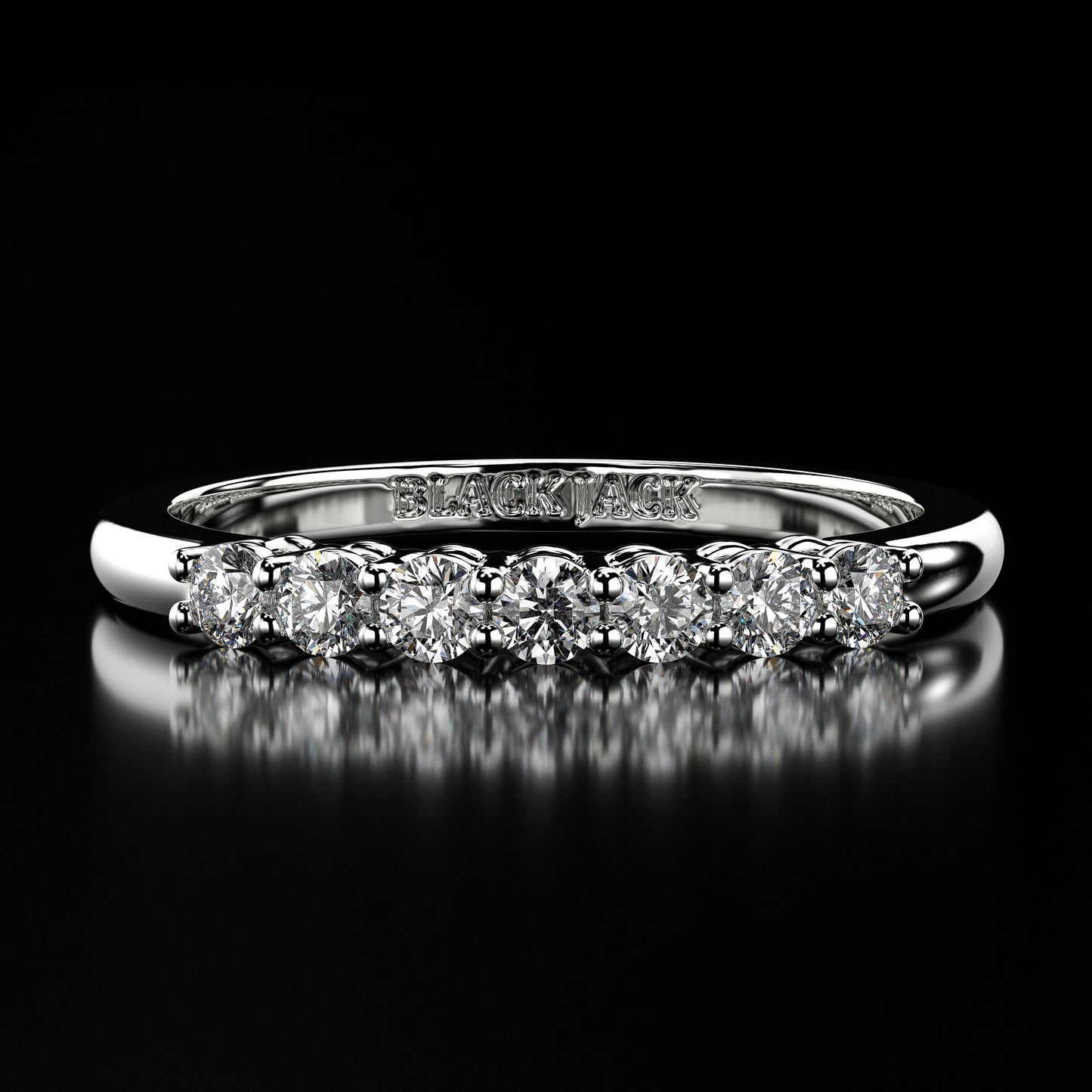 1.00 Carat Lab-Grown Diamond Wedding Band Round Cut in 14K White Gold