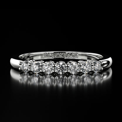 1.00 Carat Lab-Grown Diamond Wedding Band Round Cut in 14K White Gold