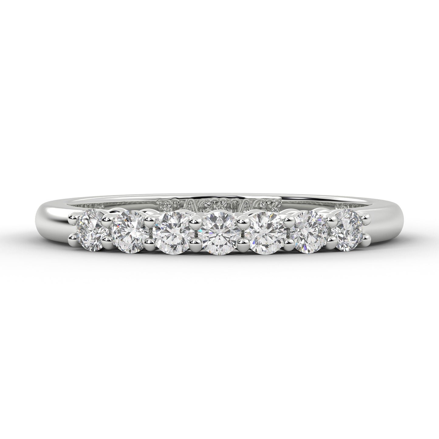 1.20 Ct Lab-Grown Diamond Women’s Wedding Band Round Cut Multi-Stone Design in 14K White Gold