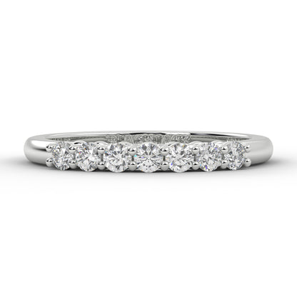 1.20 Ct Lab-Grown Diamond Women’s Wedding Band Round Cut Multi-Stone Design in 14K White Gold