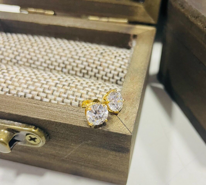 4.00 Ct. Lab Grown Diamond Studs Earrings in 14k Yellow Gold E/F SI by Black Jack