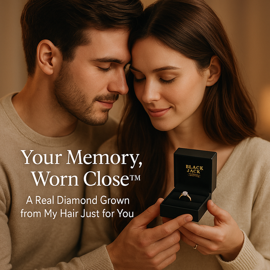 Your Memory, Worn Close – Lab-Grown Diamond from Hair for Boyfriend | Personalized Emotional Jewelry by Black Jack