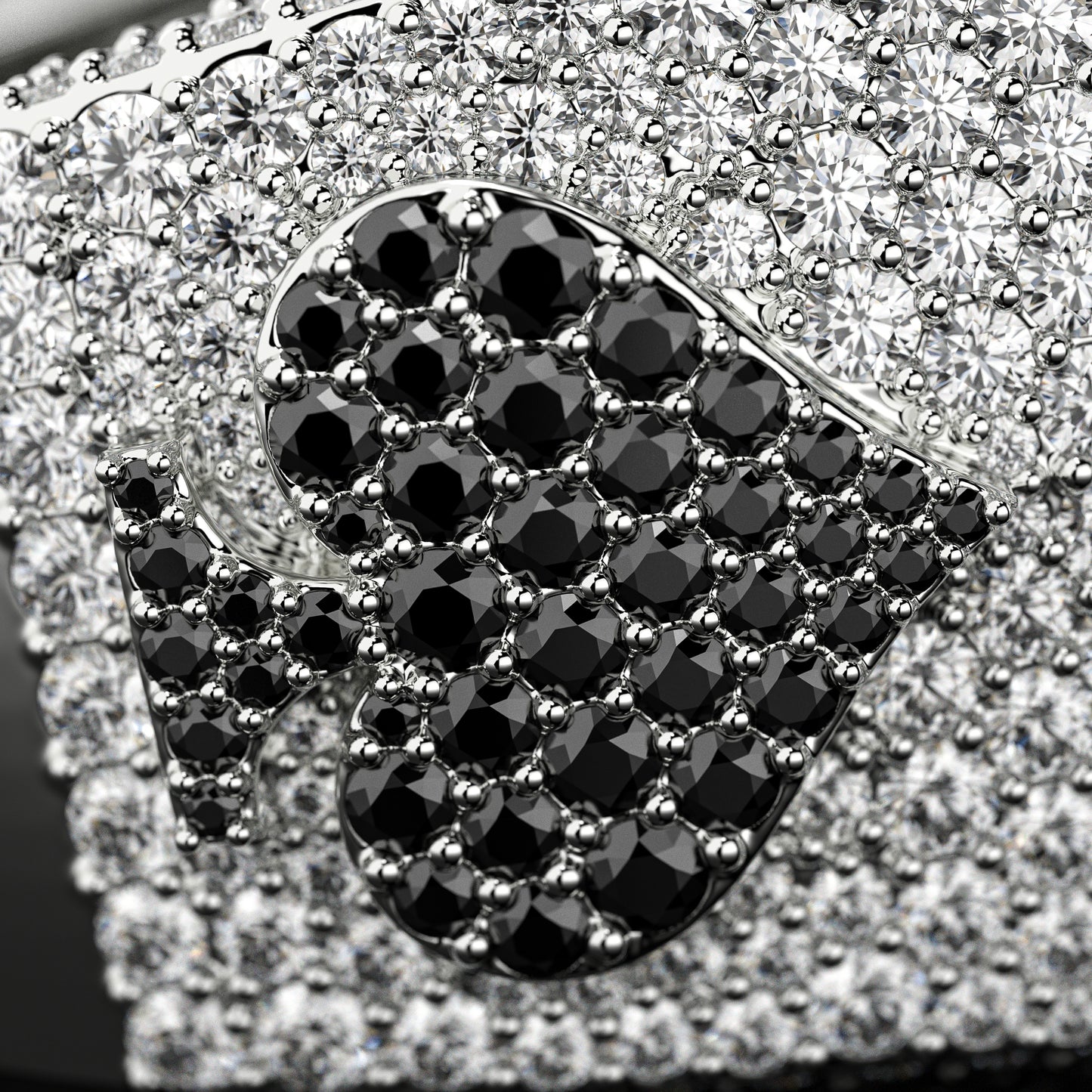 BlackJack® 6.00 ct. Real Moissanite Studded Men's Hip Hop Ring in 925 Silver