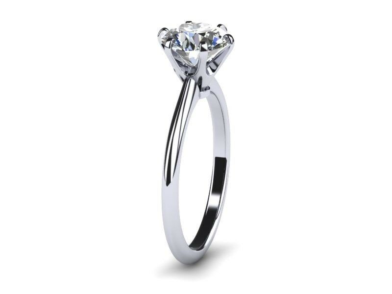 2.00 Ct. Round cut Moissanite Engagement Ring by Black Jack