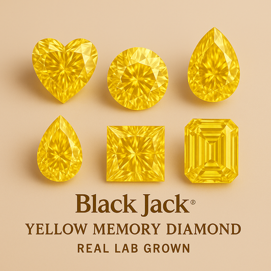 Loose Yellow Lab-Grown Diamond from Ashes or Hair – Tribute Gemstone for Pets or Loved Ones | Black Jack Memory