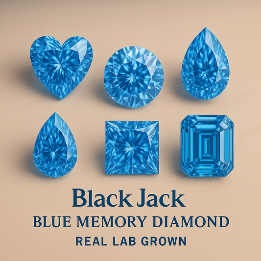 Loose Blue Lab-Grown Diamond from Ashes or Hair – Memorial Gem for Pets or Loved Ones | Black Jack Memory
