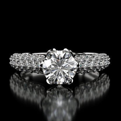 2.45 Carat Lab-Grown Diamond Solitaire Engagement Ring – Round Cut in 14K White Gold