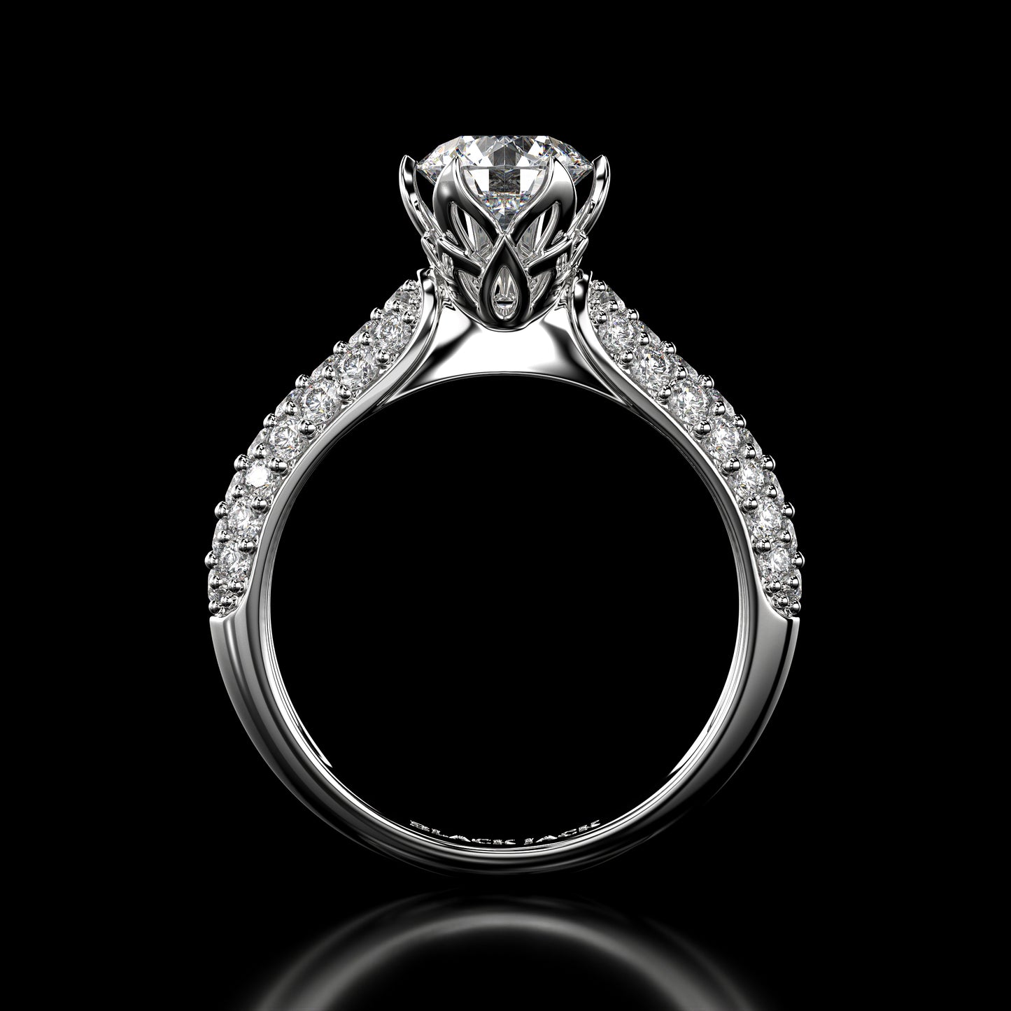 2.45 Carat Lab-Grown Diamond Solitaire Engagement Ring – Round Cut in 14K White Gold