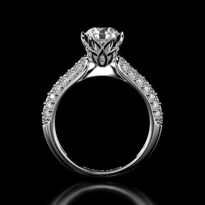 2.45 Carat Lab-Grown Diamond Solitaire Engagement Ring – Round Cut in 14K White Gold