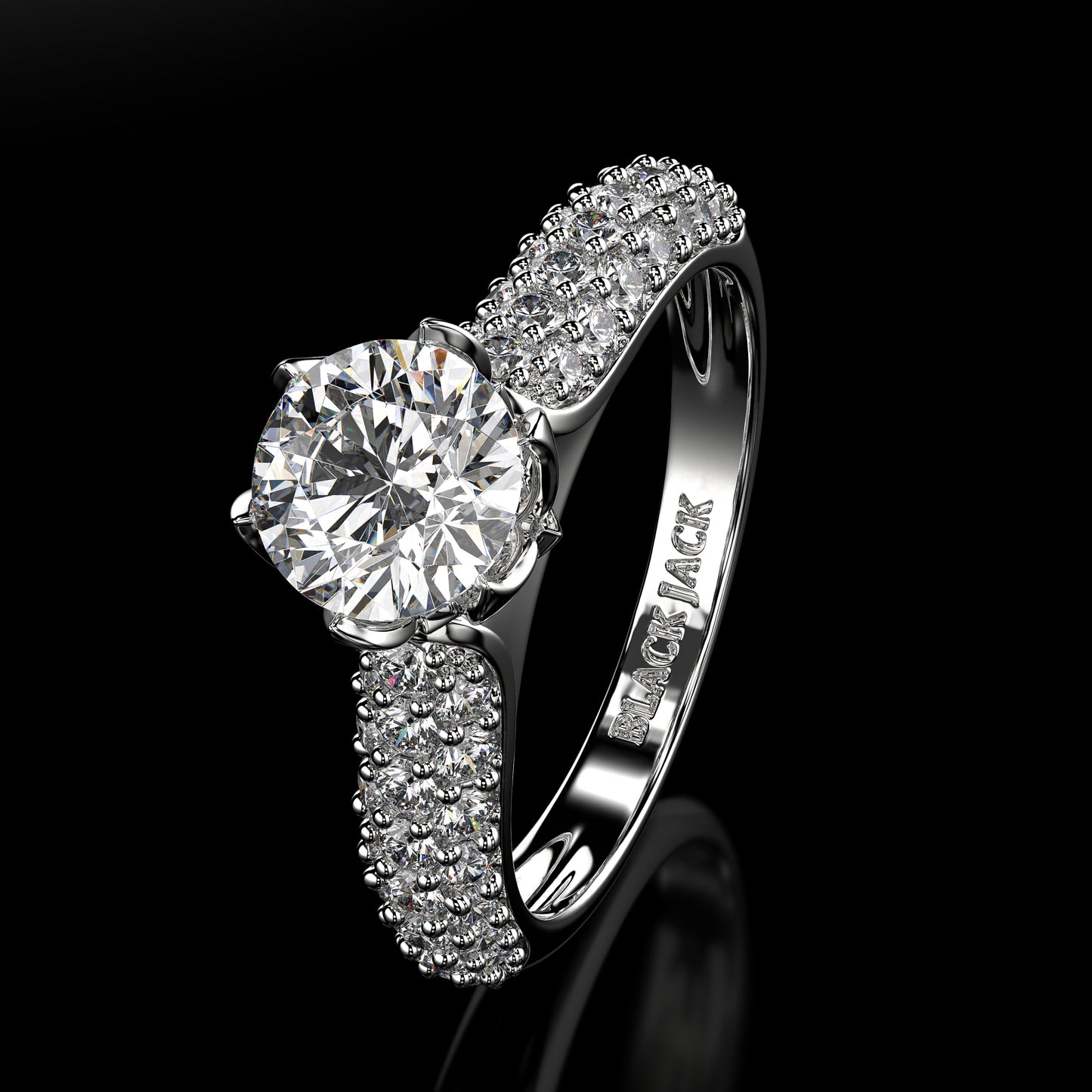 2.45 Carat Lab-Grown Diamond Solitaire Engagement Ring – Round Cut in 14K White Gold