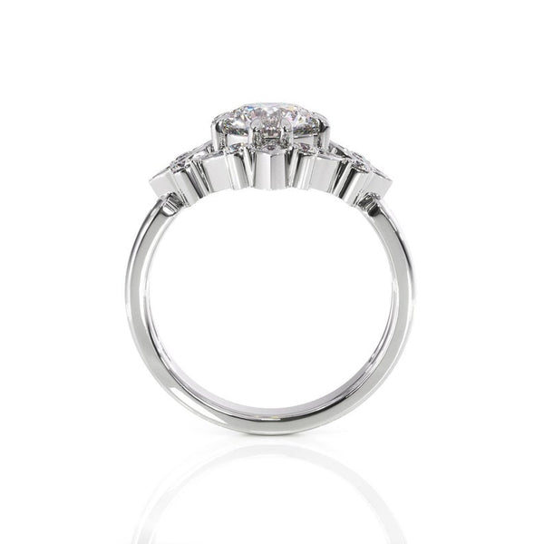 Copy of 3.00 Round Shape Moissanite Engagement Ring With Band by Black Jack