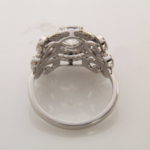 2.00 Round Shape Moissanite Engagement Ring by Black Jack