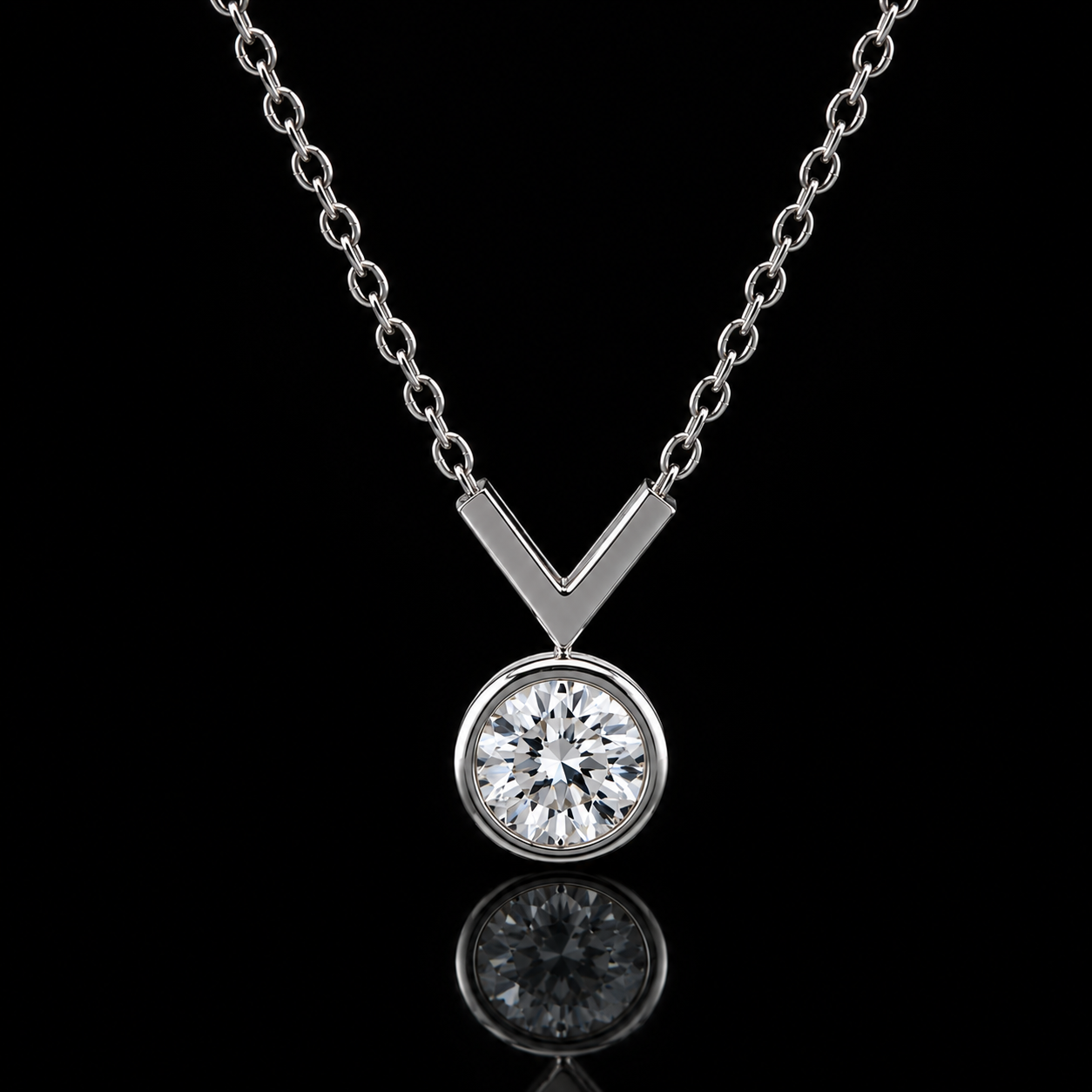 1.00 Ct Round Memory Diamond Solitaire Pendant Pet Cremation Diamond 14K White Gold Memorial Jewelry Black Jack