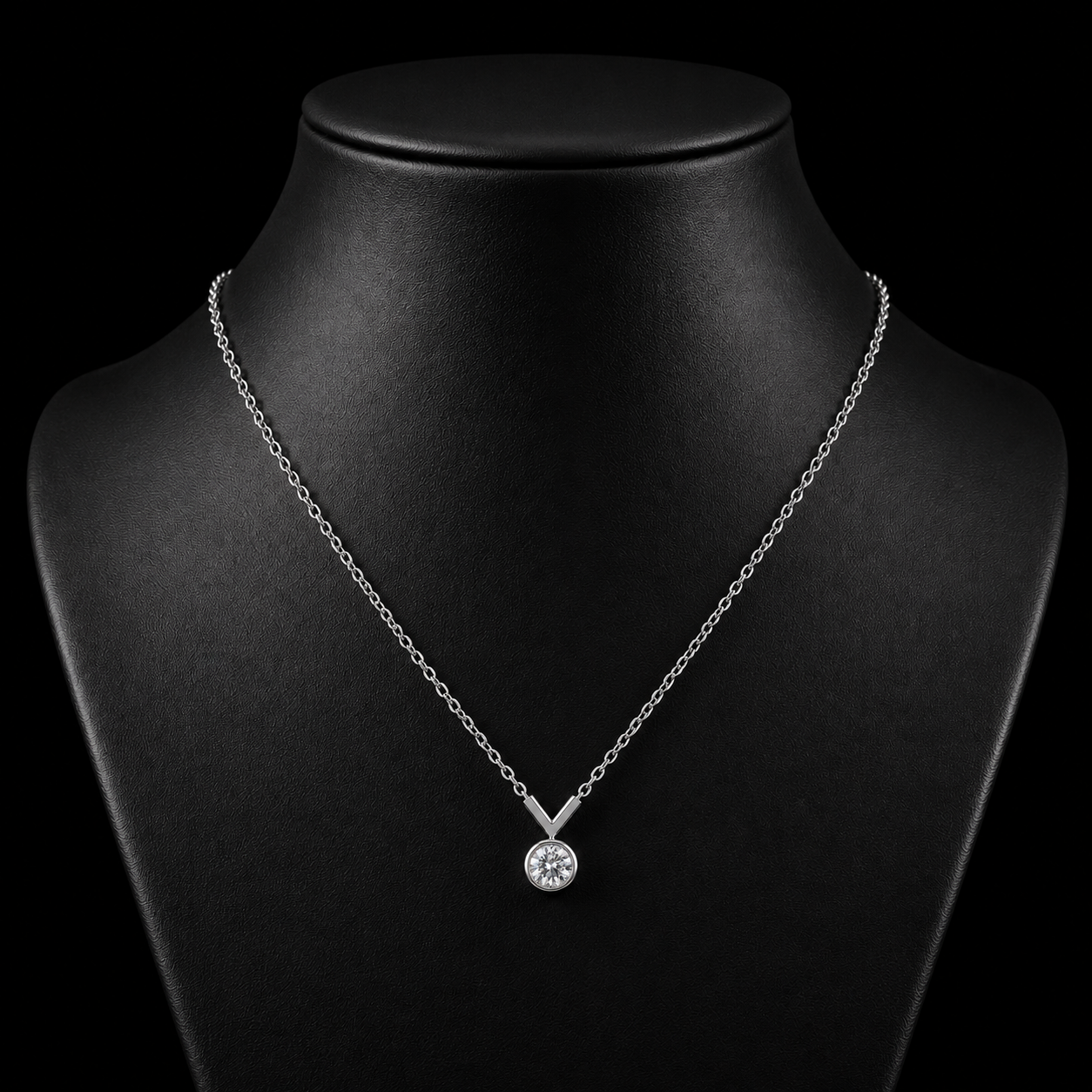 1.00 Ct Round Memory Diamond Solitaire Pendant Pet Cremation Diamond 14K White Gold Memorial Jewelry Black Jack