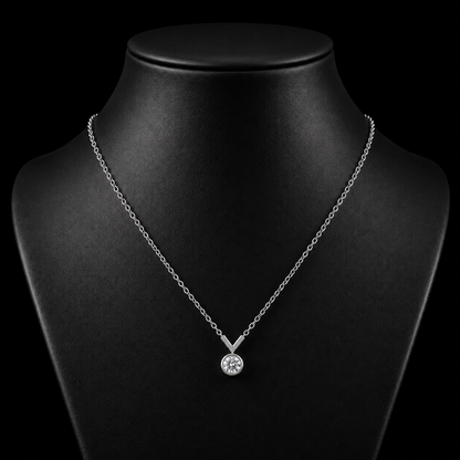 1.00 Ct Round Memory Diamond Solitaire Pendant Pet Cremation Diamond 14K White Gold Memorial Jewelry Black Jack