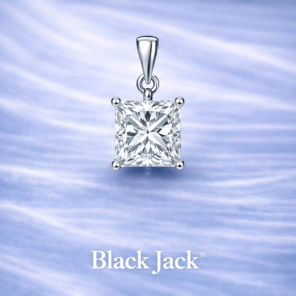 IGI Certified 1.00 CT Princess Cut Lab Grown Diamond Pendant in 14K White Gold